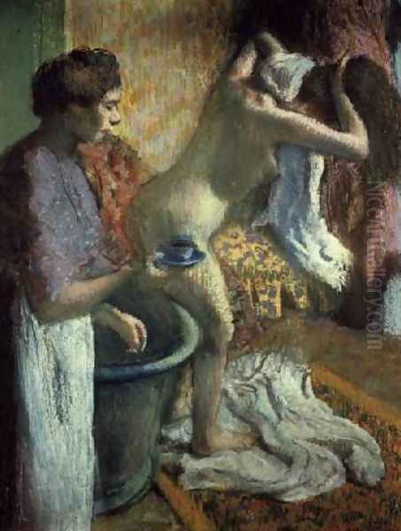 Breakfast after a bath Oil Painting by Edgar Degas