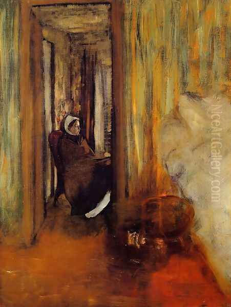 The Nurse Oil Painting by Edgar Degas