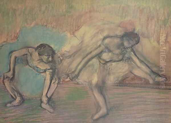 Two Dancers Resting, 1896 Oil Painting by Edgar Degas