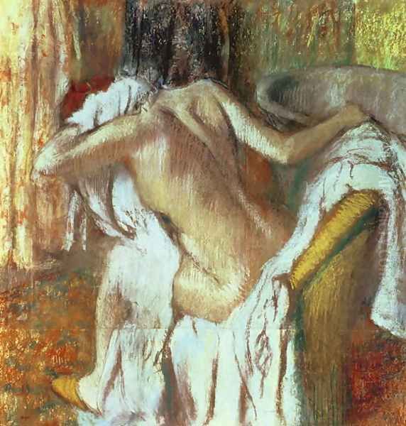 Woman drying herself, c.1888-92 Oil Painting by Edgar Degas