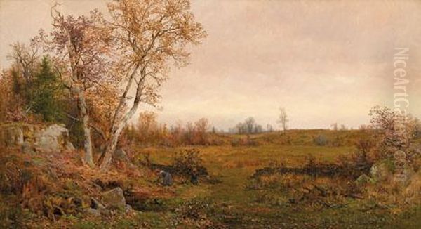 Gathering Firewood Oil Painting by Jervis McEntee