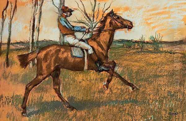 The Jockey Oil Painting by Edgar Degas