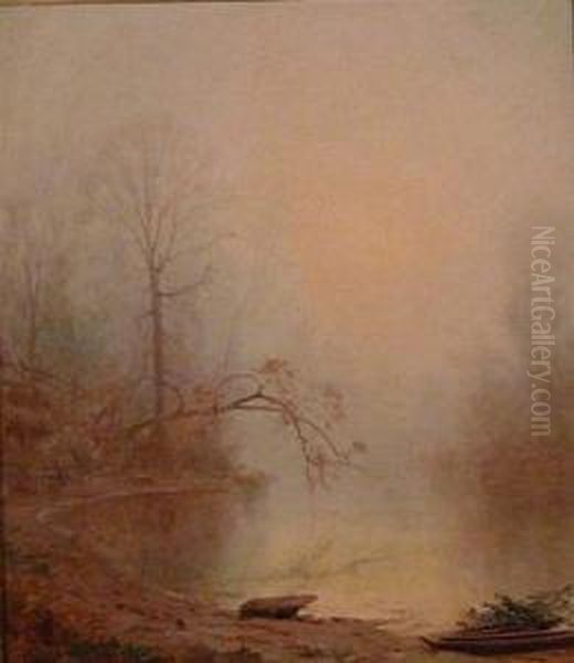 Misty Morning Oil Painting by Jervis McEntee