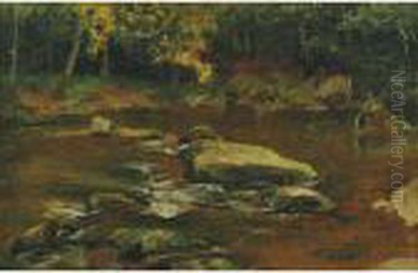 Where The Trout Run Oil Painting by Jervis McEntee