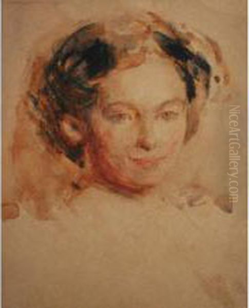 Portrait Sketch Of A Young Woman Oil Painting by Ambrose McEvoy