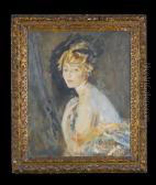 Portrait Of A Girl Oil Painting by Ambrose McEvoy