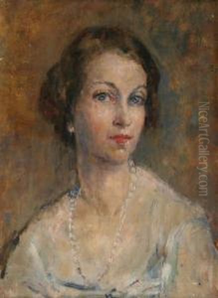 Mrs Mcevoy Oil Painting by Ambrose McEvoy