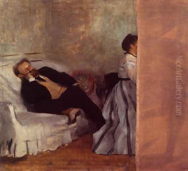 M. and Mme Edouard Manet Oil Painting by Edgar Degas