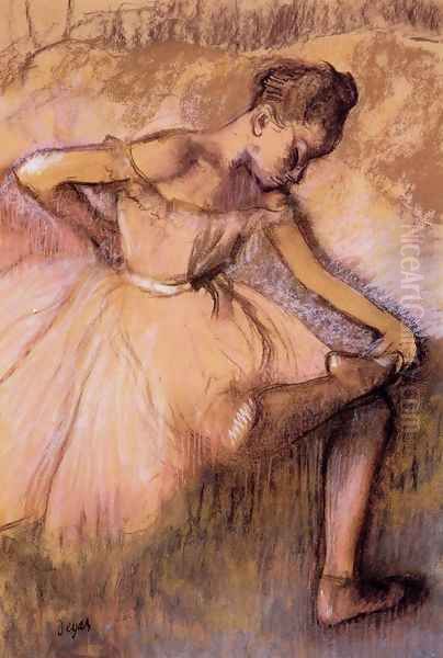 Pink Dancer II Oil Painting by Edgar Degas