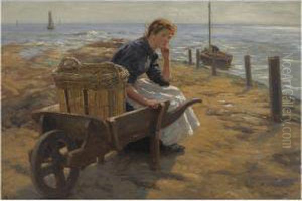 The Fishergirl's Rest Oil Painting by John Mcghie