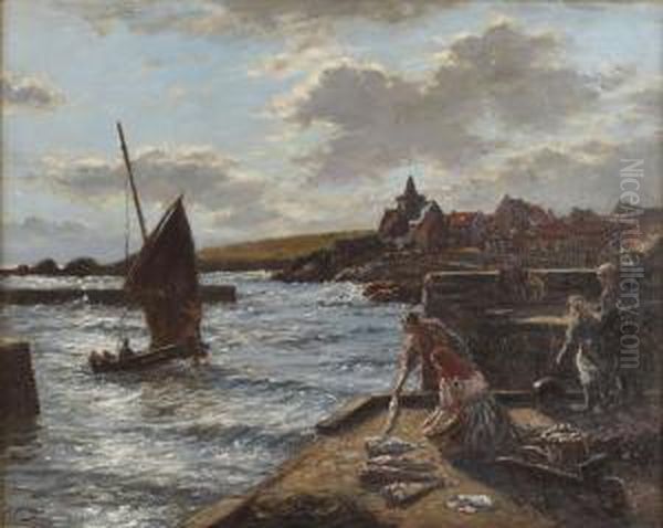 The Returning Fishing Fleet Oil Painting by John Mcghie