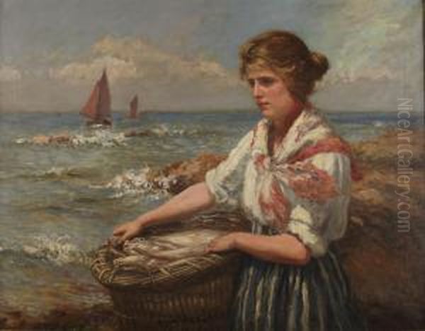 A Fife Fisherlass Oil Painting by John Mcghie