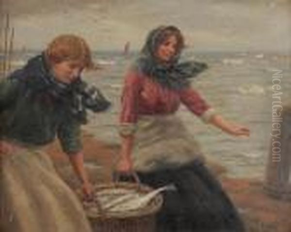 Fisher Girls, East Neuk Oil Painting by John Mcghie