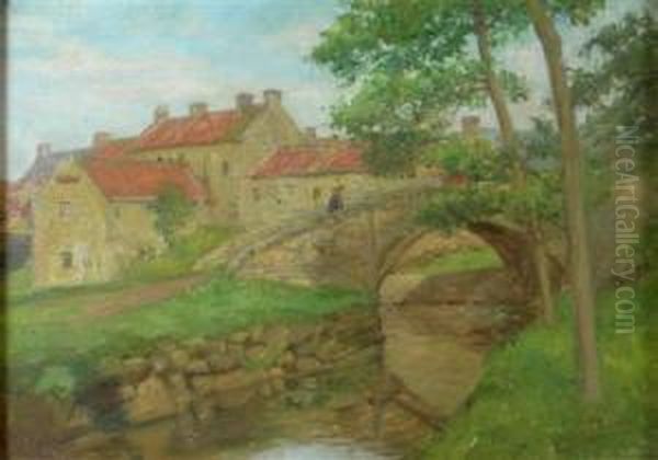 Bridge In Ceres Oil Painting by John Mcghie