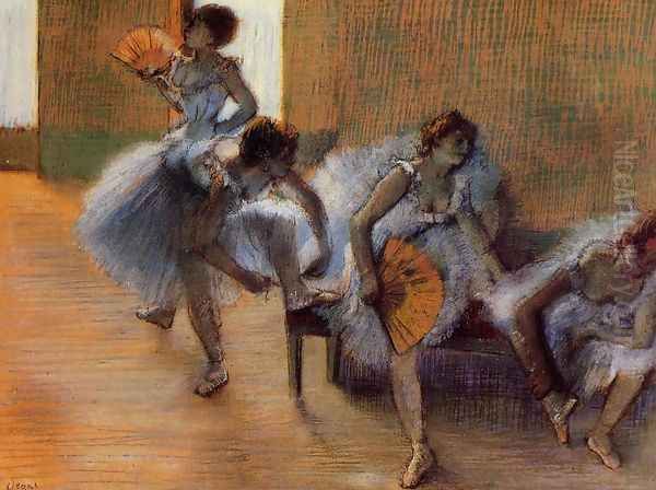 In the Dance Studio Oil Painting by Edgar Degas