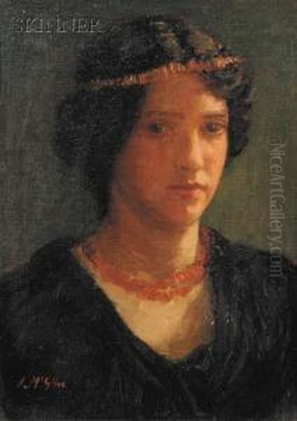 Portrait Of A Lady. Oil Painting by John Mcghie