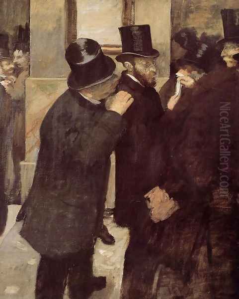 Portraits at the Stock Exchange Oil Painting by Edgar Degas