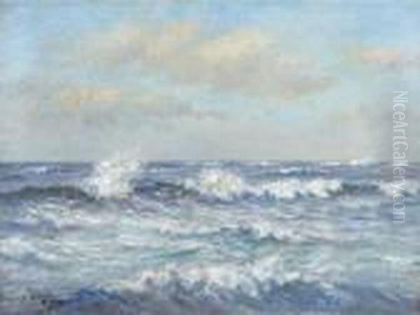 Breaking Waves Oil Painting by John Mcghie