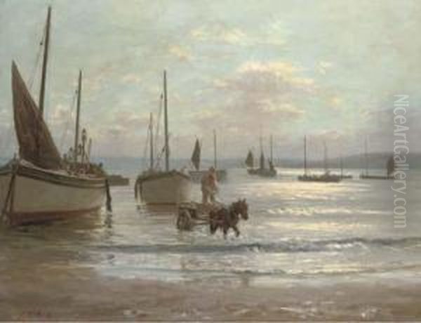 Bringing In The Catch Oil Painting by John Mcghie