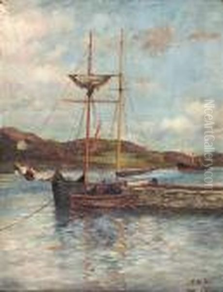 In Harbour Oil Painting by John Mcghie