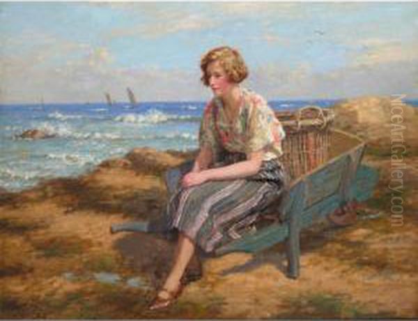 A Sea Shore Reverie Oil Painting by John Mcghie