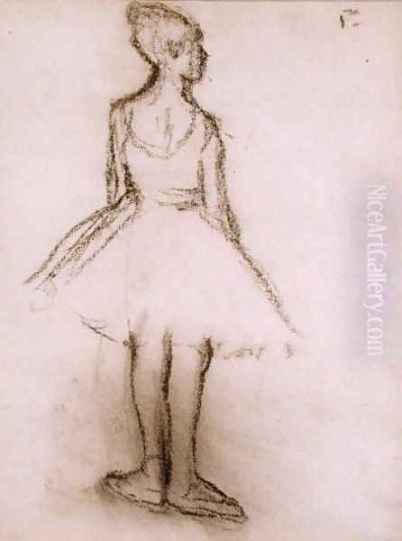 Ballerina viewed from the back Oil Painting by Edgar Degas