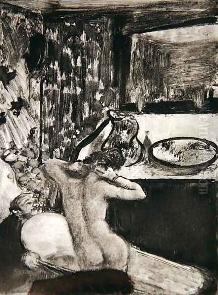 Illustration from 'La Maison Tellier' by Guy de Maupassant (1850-93), 1933 Oil Painting by Edgar Degas