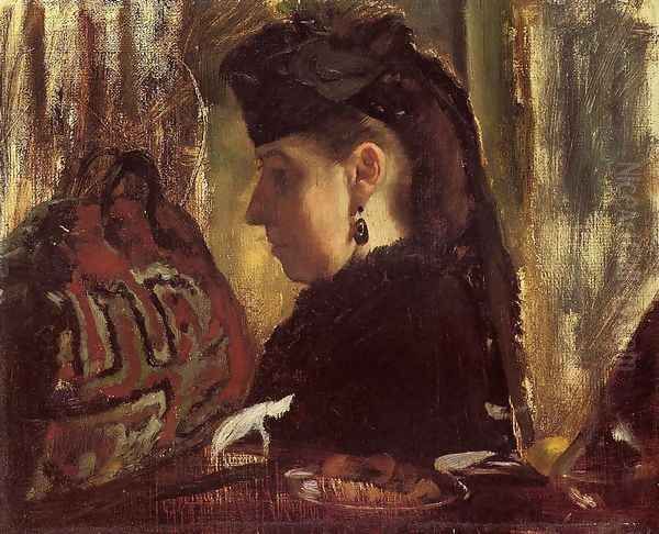 Mademoiselle Marie Dihau Oil Painting by Edgar Degas