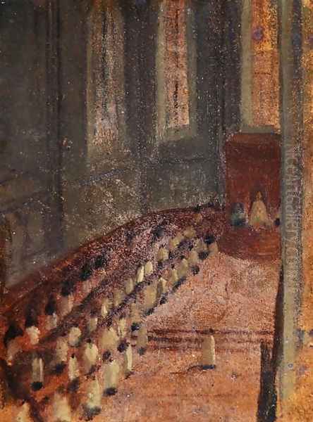 Ceremony of Ordination at Lyon Cathedral Oil Painting by Edgar Degas