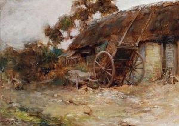 The Farmyard Oil Painting by Robert McGregor