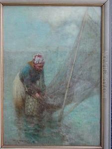 Setting The Nets Oil Painting by Robert McGregor