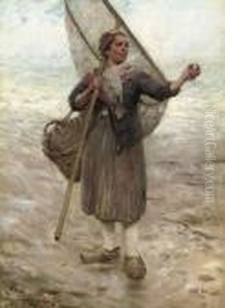 Fishergirl Oil Painting by Robert McGregor