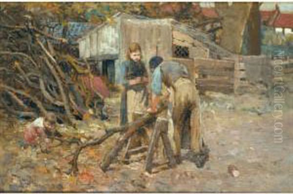 The Wood Cutter Oil Painting by Robert McGregor