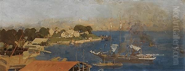 Sydney Harbour Oil Painting by William Beckwith Mcinnes