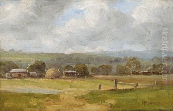 Rural Farm Scene Oil Painting by William Beckwith Mcinnes