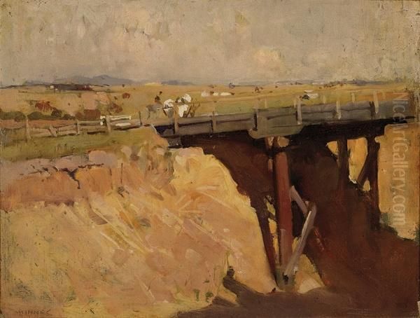 Crossing The Bridge Oil Painting by William Beckwith Mcinnes