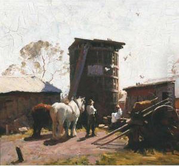 Country Boy And Town Girl Oil Painting by William Beckwith Mcinnes