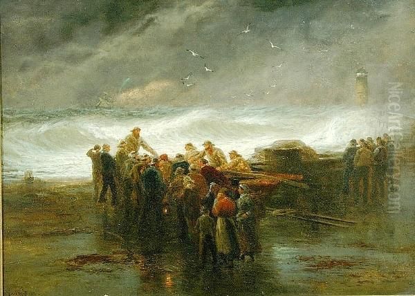 A Signal For Help Oil Painting by Joseph Wrightson McIntyre