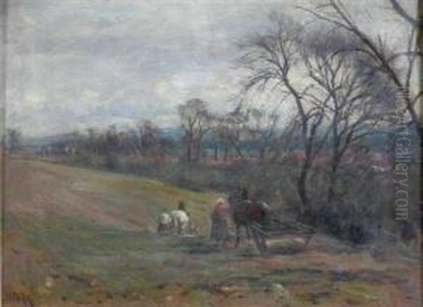 Rolling The Field Oil Painting by William Darling McKay