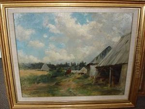 Farmyard Oil Painting by William Darling McKay