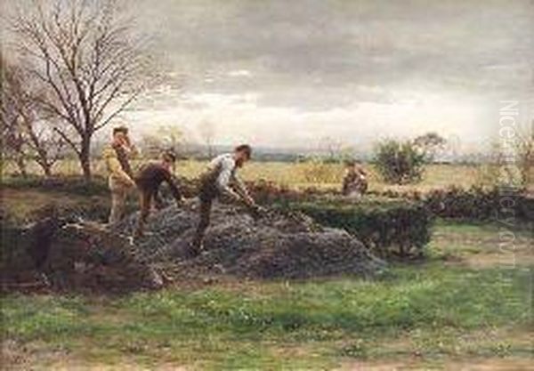 Stone-breakers, East Lothian Oil Painting by William Darling McKay