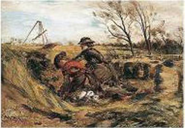 Potato Diggers Oil Painting by William Darling McKay