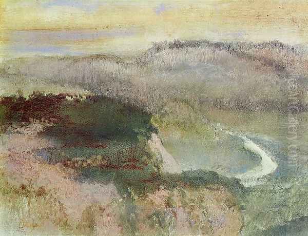 Landscape with Hills Oil Painting by Edgar Degas