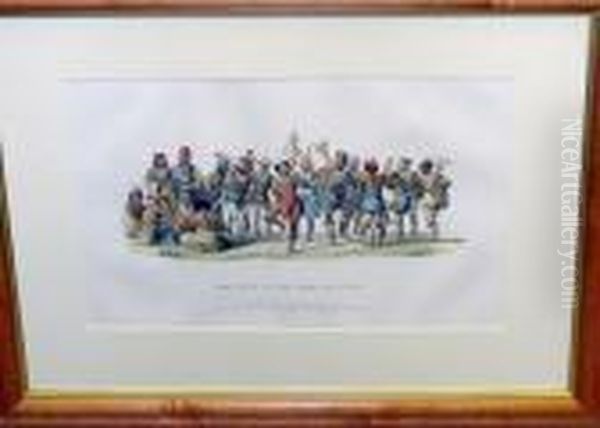 War Dance Of The Sauks And Foxes Oil Painting by Mckenney Thomas & Hall James