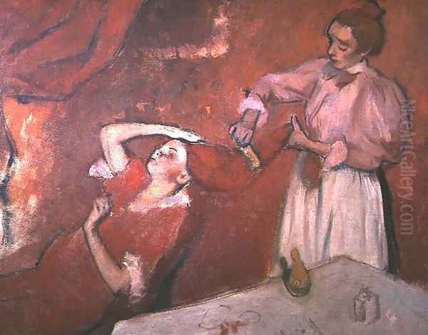 Combing the Hair, 1892-95 Oil Painting by Edgar Degas