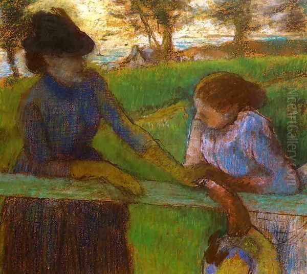 The Conversation Oil Painting by Edgar Degas