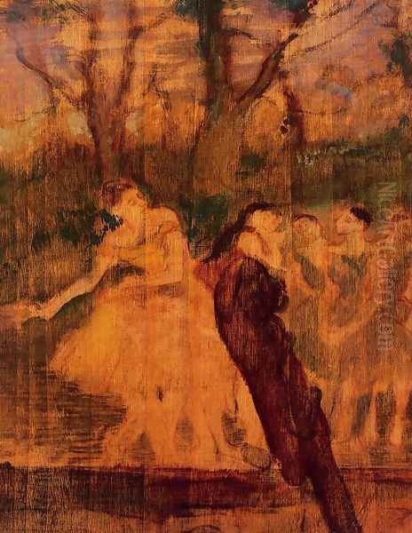 Dancers on the Scenery Oil Painting by Edgar Degas