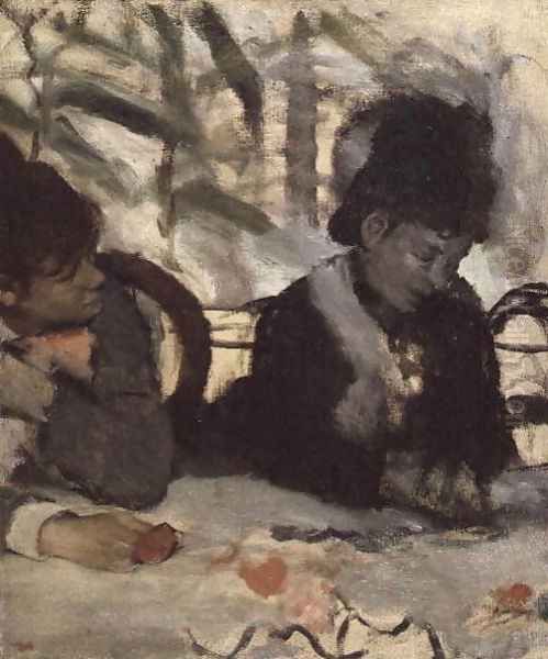 At the Cafe, c.1875-77 Oil Painting by Edgar Degas