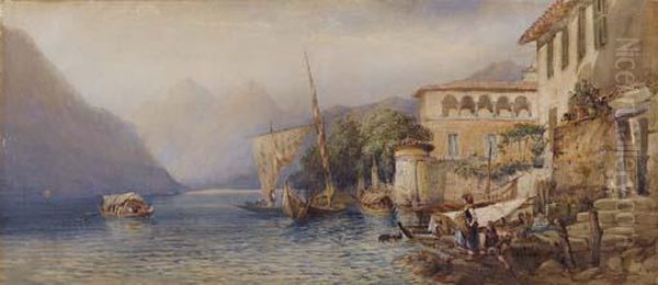 Sulzano, Lago D'iseo Oil Painting by David Hall McKewan