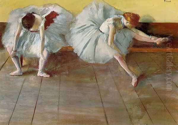 Two Ballet Dancers I Oil Painting by Edgar Degas